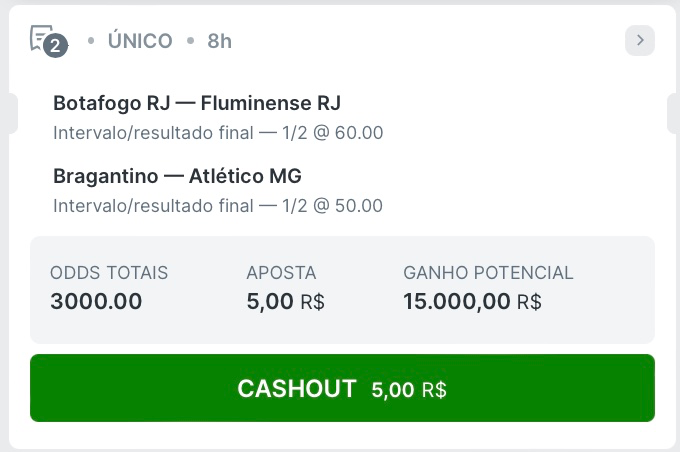 Onde encontrar o Cashout