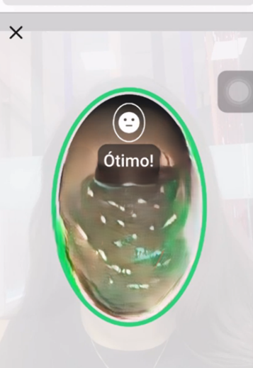 Tela de verificação facial