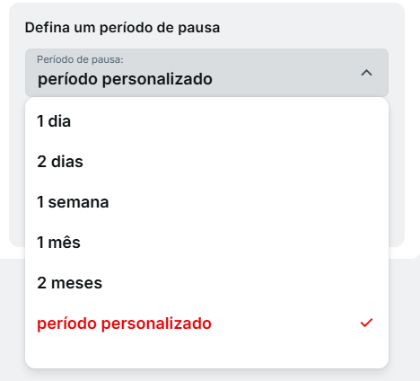 Ativar Período de Pausa
