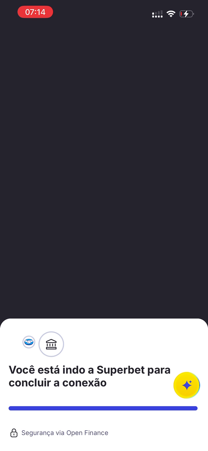 Redirecionamento de volta para a Superbet
